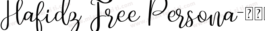 Hafidz Free Persona字体转换